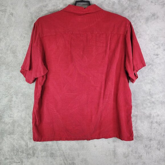 Men's Red Caribbean Shirt Hawaiian Short Sleeve Button Up Size 3XT - Picture 6 of 9